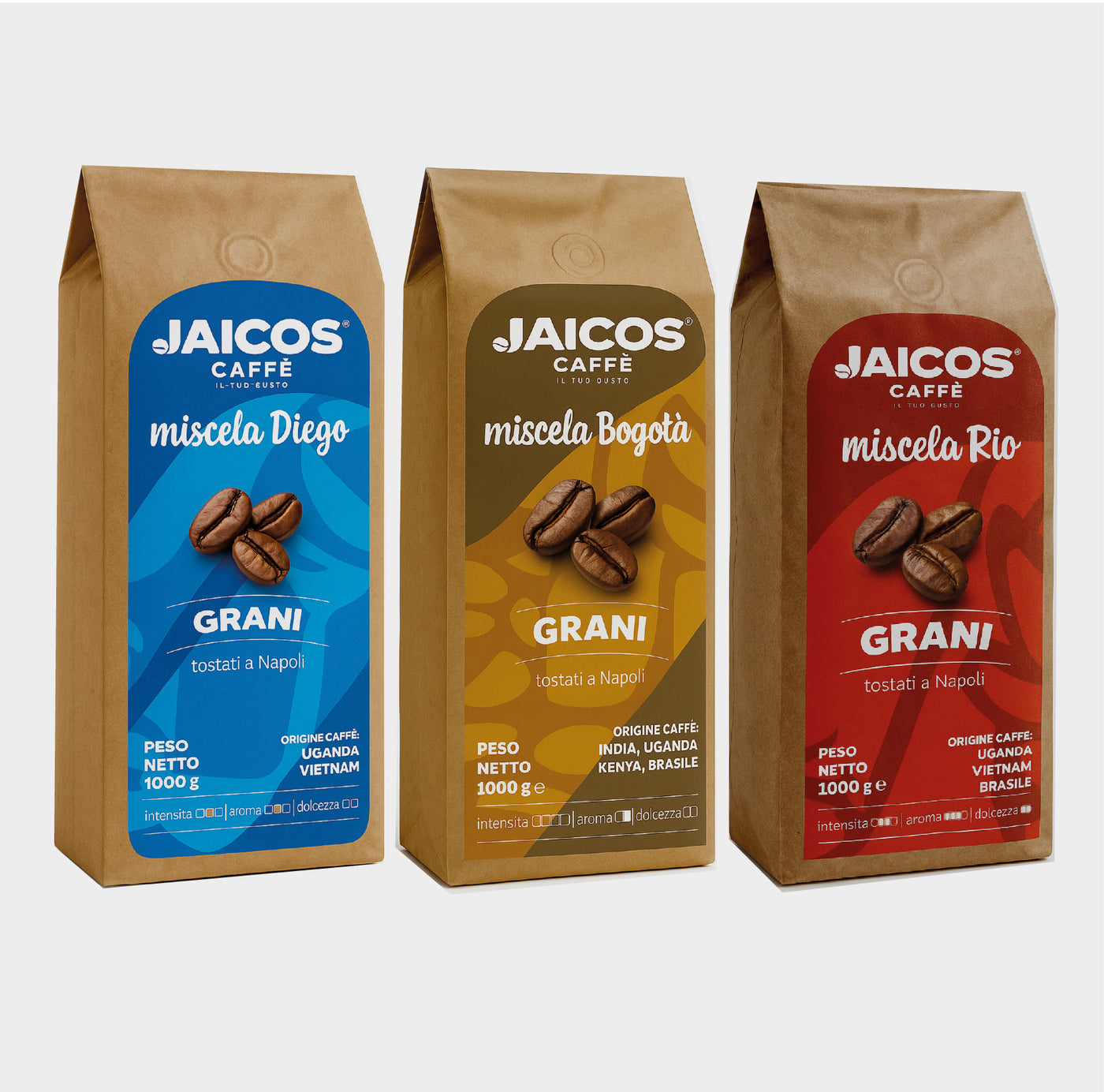 Combo Caffè in Grani  3 buste mix da  1 kg