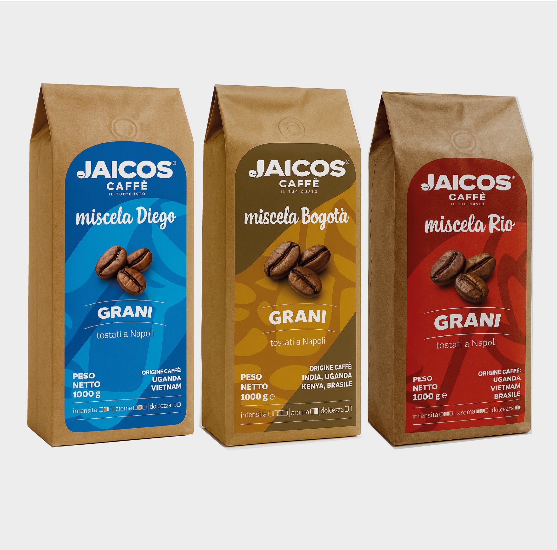 Combo Caffè in Grani  3 buste mix da  1 kg